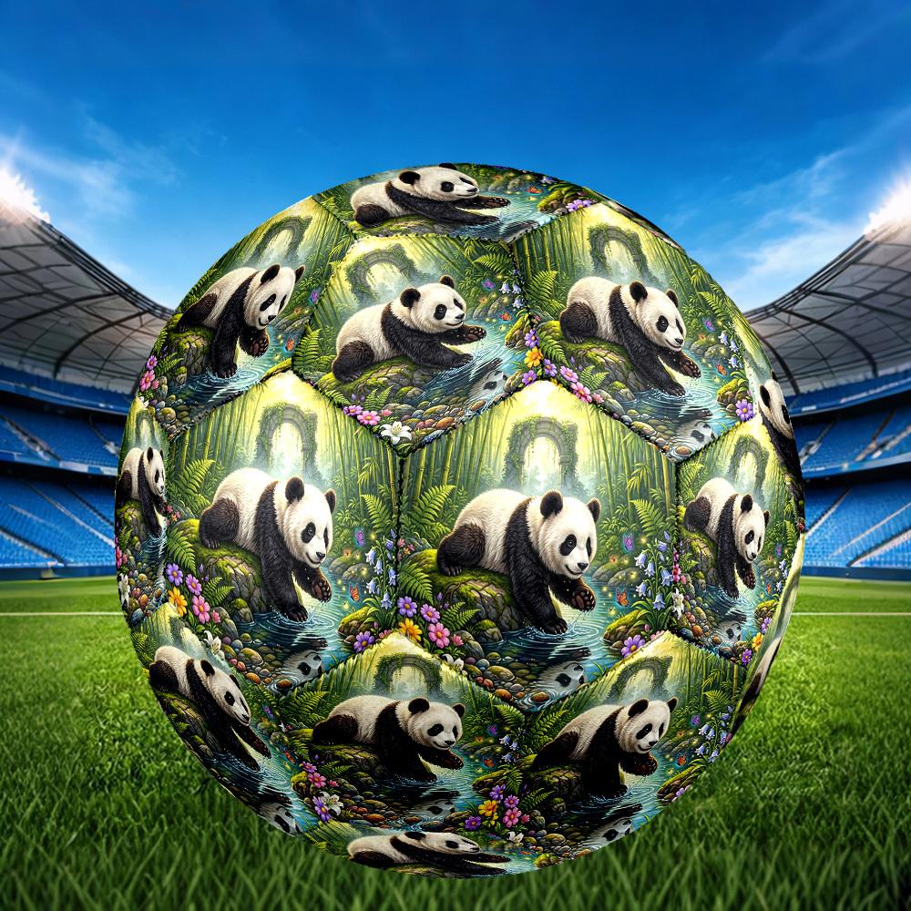 1pc Panda Bamboo Forest Durable Size 5 Soccer Ball Professional Match Training Football Indoor &Outdoor Sports Ball P60176