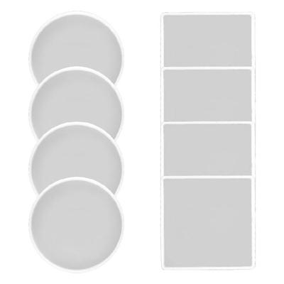 Untersetzer Harzformen Silikon-Untersetzer-Tablettform Epoxid-Gießform für DIY-Bastelarbeiten
