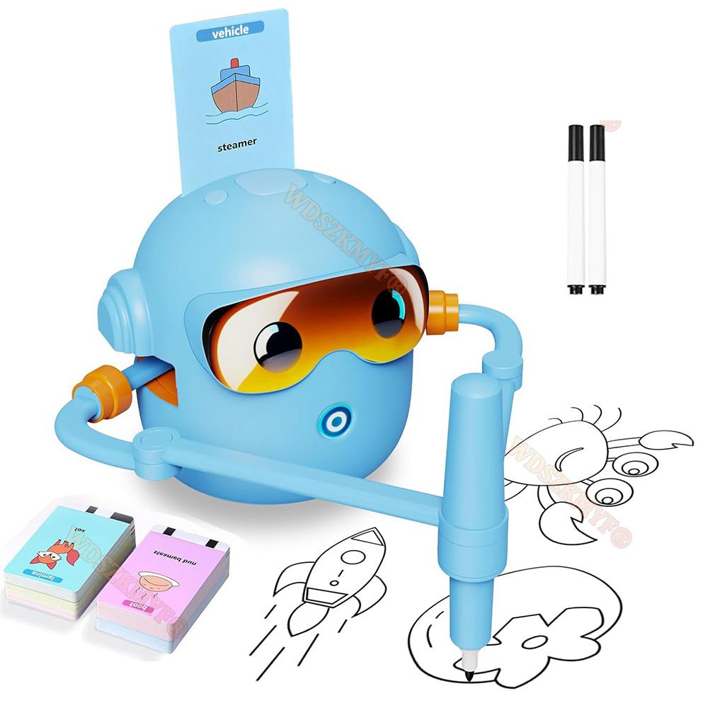 

Interactive Educational Drawing Robot Learning Toy for Kids With 100 Cards Children Enlightenment Learning Smart Painting Toys