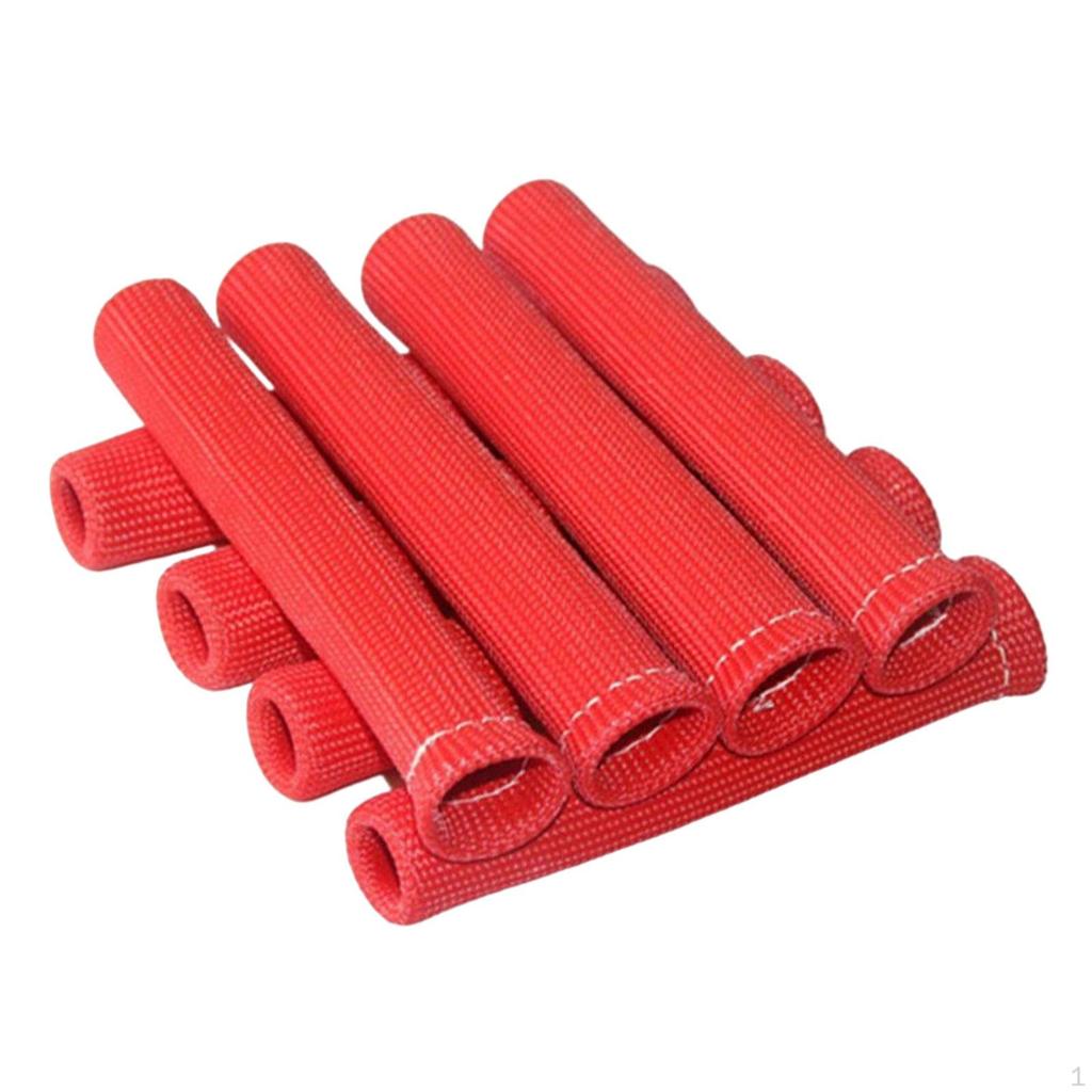 8 Pieces Spark Plug Wire Boots Wrap Replacement Thermal Protection Heat Shield Cover