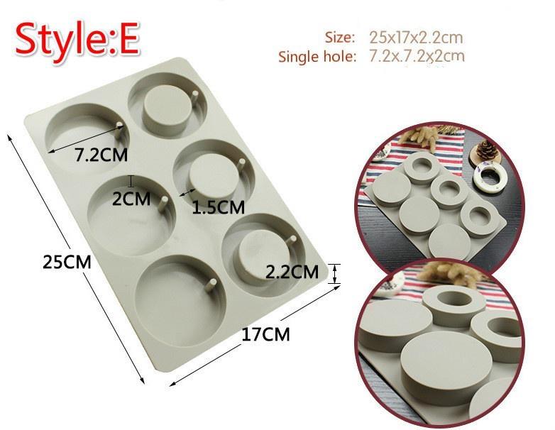 1Pcs Handmade Soap Molds Silicone Wax Aromatherapy Candles Gift DIY Silicone Mold Tools Crafts