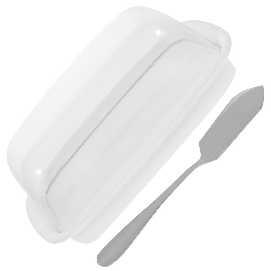 Butter Storage Box Sealing Dish Clear Serving Bowl Fridge Organizer Holder Saver Cutting