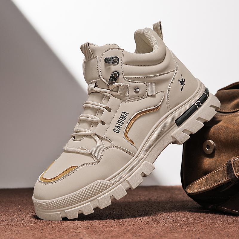 Nová pánská módní ležérní sportovní obuv s vysokým svrškem, studentské silné podrážky, pohodlné tenisky, chlapecká pánská klasická prodyšná basketbalová obuv