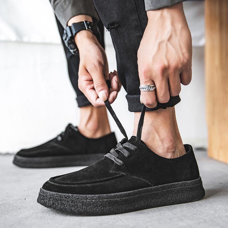 Moda Modne brytyjskie męskie buty casualowe Trendy Biznesowa marka Obuwie męskie trampki Wygodne Czarne uniwersalne buty