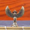 Vintage Brass Egyptian Goddess Statue Angel Wing Figurine Creative Desk Decor Retro Metal Ornament Mythology Art Gift
