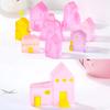 8Pcs Artistic Plaster House Ornament Molds Stylish Silicone House Molds for Unique Plaster House Displays Ornament