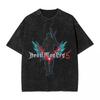 Washed T Shirts DMC Devil May Cry Demon Brothers TShirts Harajuku Streetwear  Cotton Graphic Tops Tops Tees Men Women