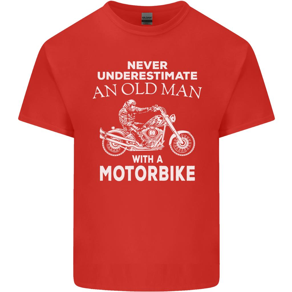 Biker Old Unisex Motorbike Motorcycle Funny Unisexs Light Cotton Tshirt
