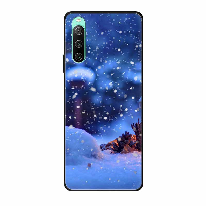 Christmas Phone Cases For Sony Xperia 10 IV Cases Soft TPU Silicone Santa Santa Claus Covers For Xperia 10 IV Cover Bumper Funda