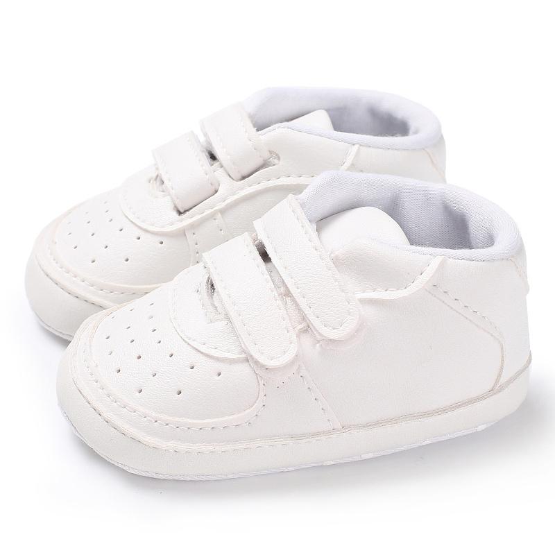 White Baby Shoes Boys Girls PU Breathable Sneakers Soft Sole Infant Sport Toddler Shoe 0-6 Months