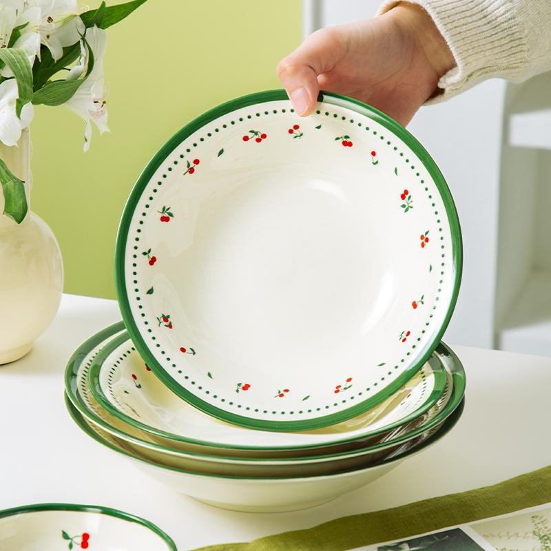 Hao Aijia Spring Bloom 12-Piece Ceramic Dinnerware Set