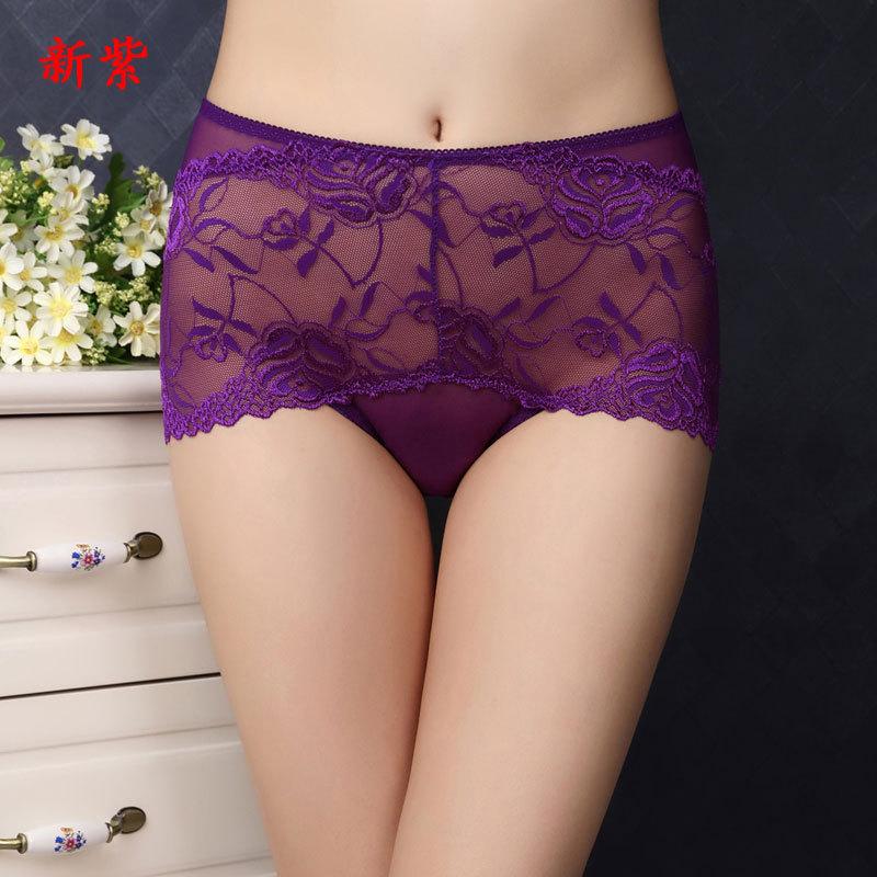 High Waist Women's Panties Sexy Hollow Lace Panties Comfortable Breathable Shorts