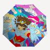 1pc Saint Seiya: Knights of the Zodiac, Auto Open Umbrella with Portable Tri-Fold Design, 8-Bone Iron Frame Outdoor Umbrella, Perfect Gift for Fans, T