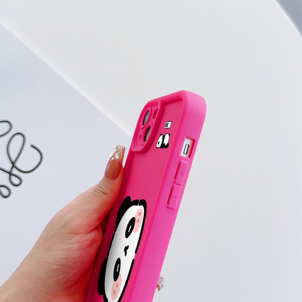 Cute Panda Pattern Soft TPU Phone Case for iPhone 17 Air 16 15 14 Pro Max Plus 13 12 Mini 8 7 X Xs Back Cover