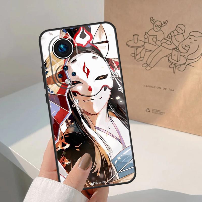 Kitsune Fox Japanese Art Case For Honor Magic 8 Pro 5 6 7 Lite Honor 400 200 Pro X9c X9b X9a X8a X8b 50 70 90 Cover