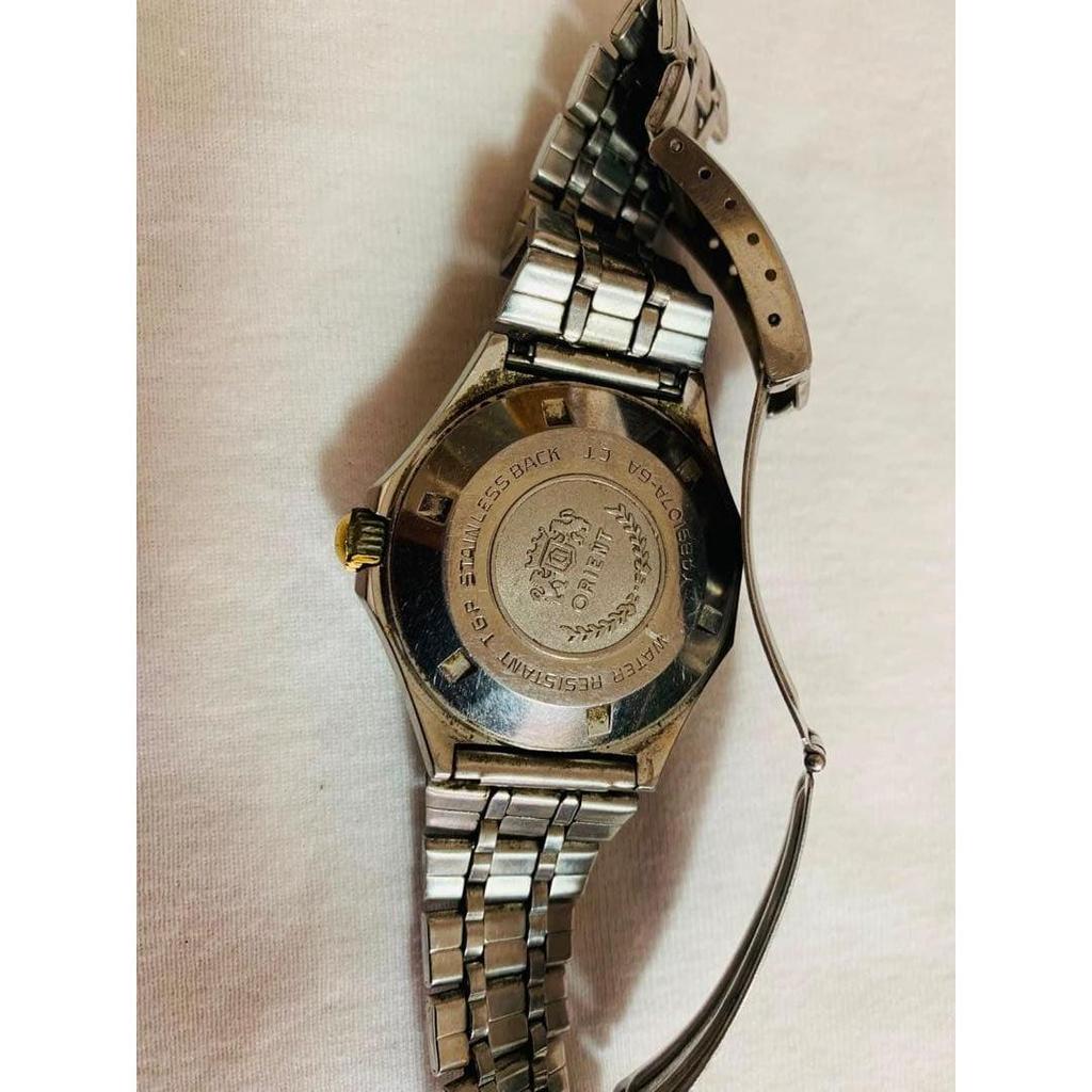 Used ORIENT 21JEWELS automatic watch gold dial