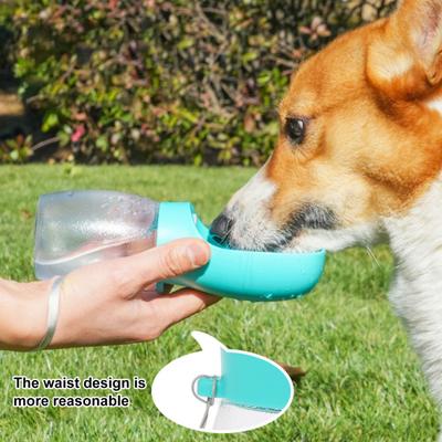 Bottiglia d'acqua per cani a prova di perdite da 300 ml Dispenser d'acqua portatile da esterno per cuccioli con ciotola per passeggiate, viaggi, escursioni