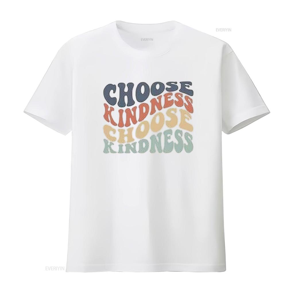 Womens Choose Kindness T Shirt Expression PrinT Casual  Tops vintage Washed fashion homme streetwear Slightly designer clothes