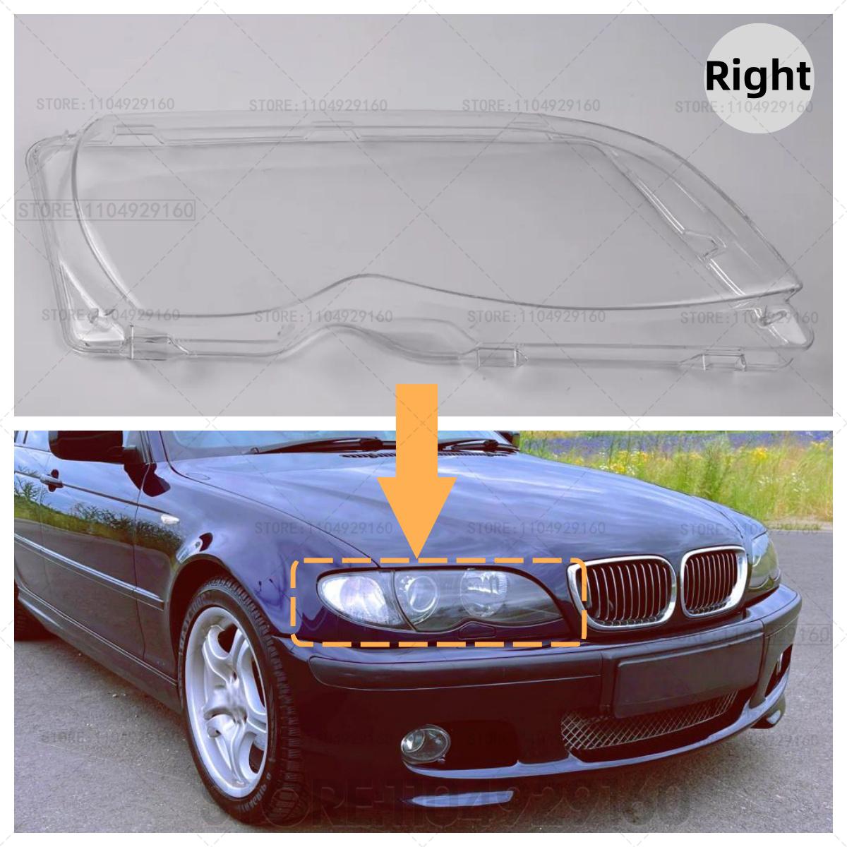

Headlights Cover for BMW 3 Series E46 Sedan 4 Doors 2002-2005 Car Headlamp Lens Glass Replacement Front Lamp Shade Auto Shell 1pc Right Side