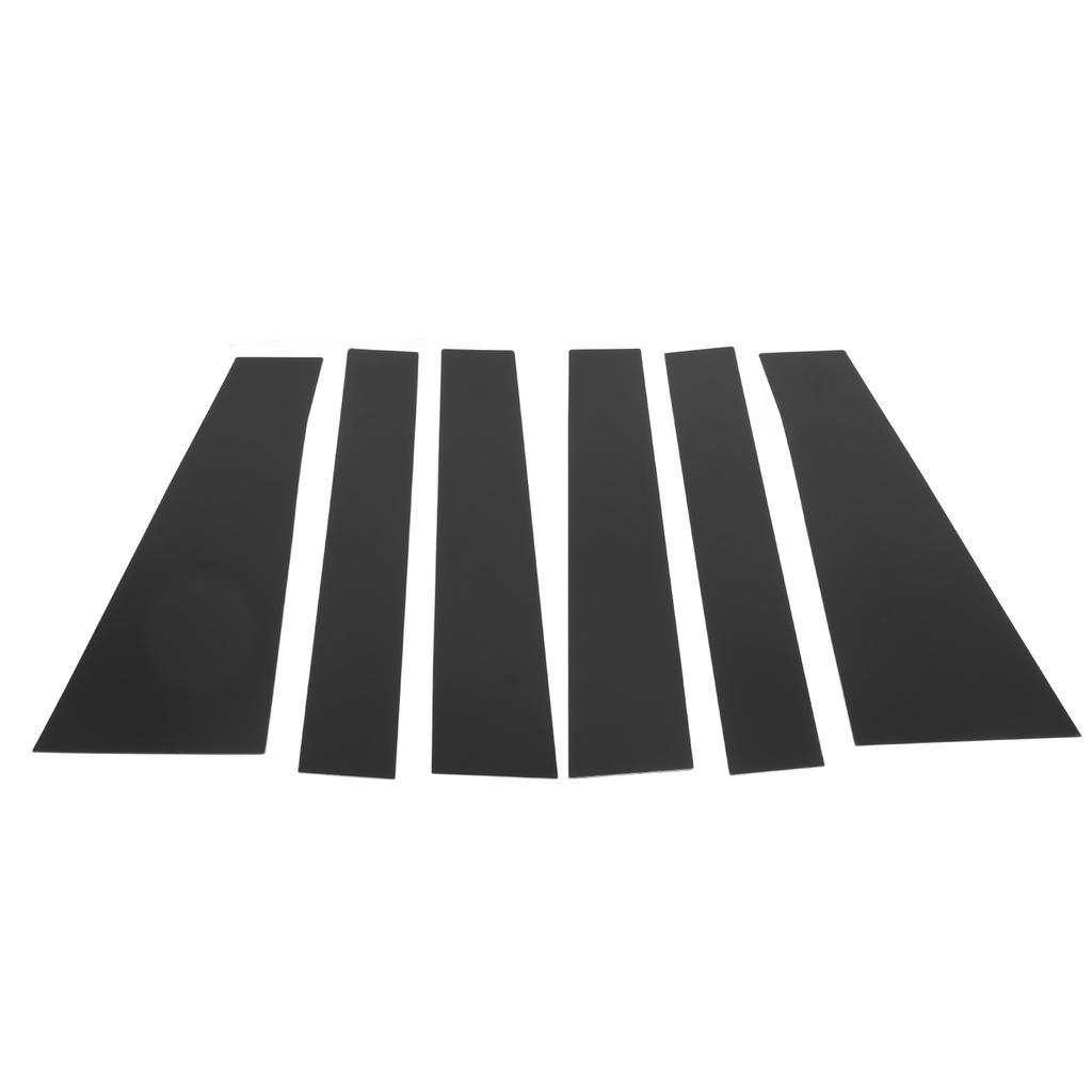 6 st Dekal för Bildörr Fönsterpelare PC Spegel Blank Svart Trimersättning för Sienna 2010–2020