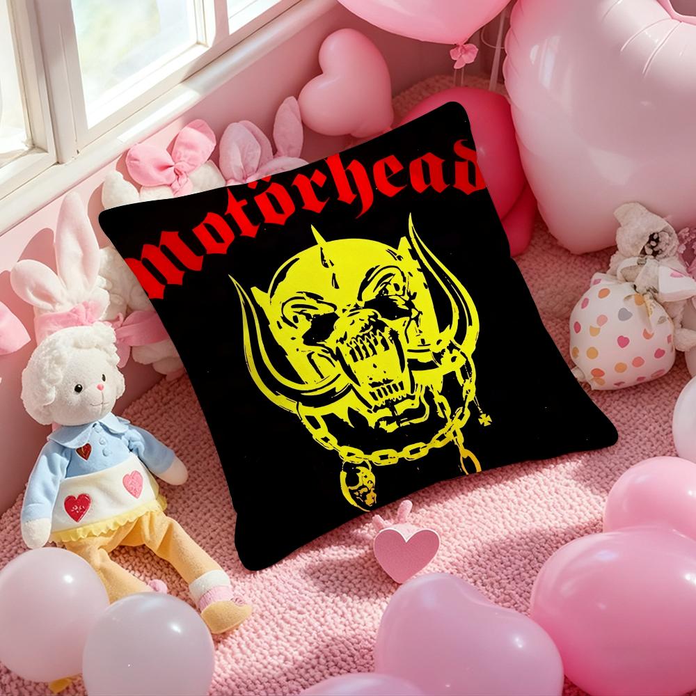 Rock Band M-MotorHEadS Lemmy Cushion Cover Pattern Printed Pillowcase for Living Room Sofa Cushion Cover & Bedroom Decor
