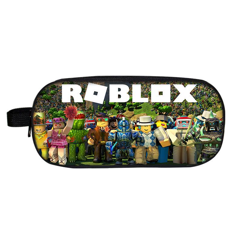 Roblox Double-Layer Pencil Case for School Students - Cartoon Fashion Stationery Box