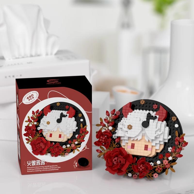 Flower Series Love & Deepspace Plush Keychain Cute Cartoon Hanging Pendant Bag Charm Desk Ornaments Fans Birthday Christmas Gift