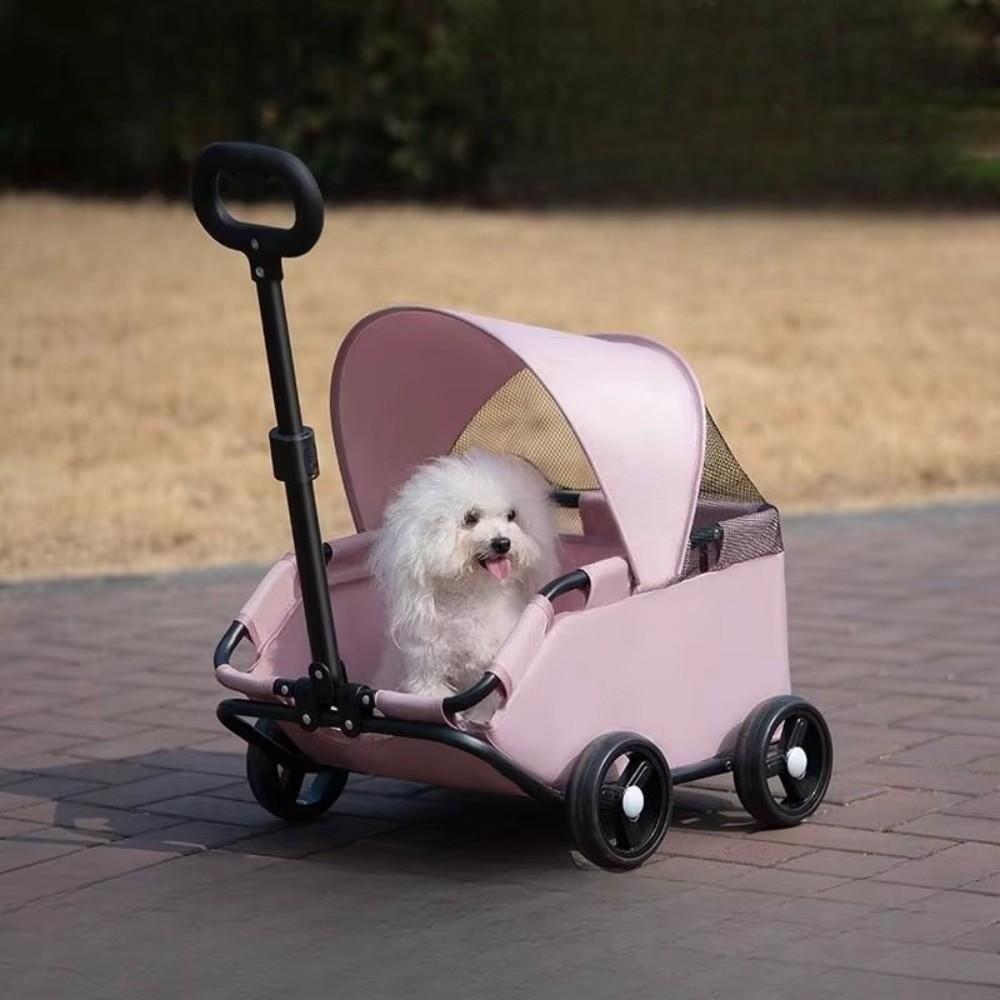 Foldable Pet Stroller Lightweight Pet Strolling Cart Small Pet Cart For Dogs Cats Teddy Bears