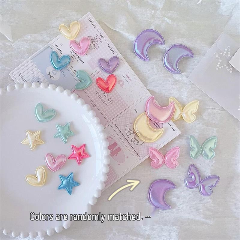 Shiny Leather Butterfly Heart Headband for DIY Hair Accessories and Gifts