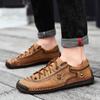 Men's Casual Leather Shoes, Hand-stitched Shoes, Anti-slip and Wear-resistant Outdoor Work Shoes and Casual Shoes