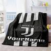 Juventus Personalized Text Blanket Lightweight Personalized Blanket Soft & Cozy Perfect for Couch Picnics Office Chair Livingroom All-Season Use