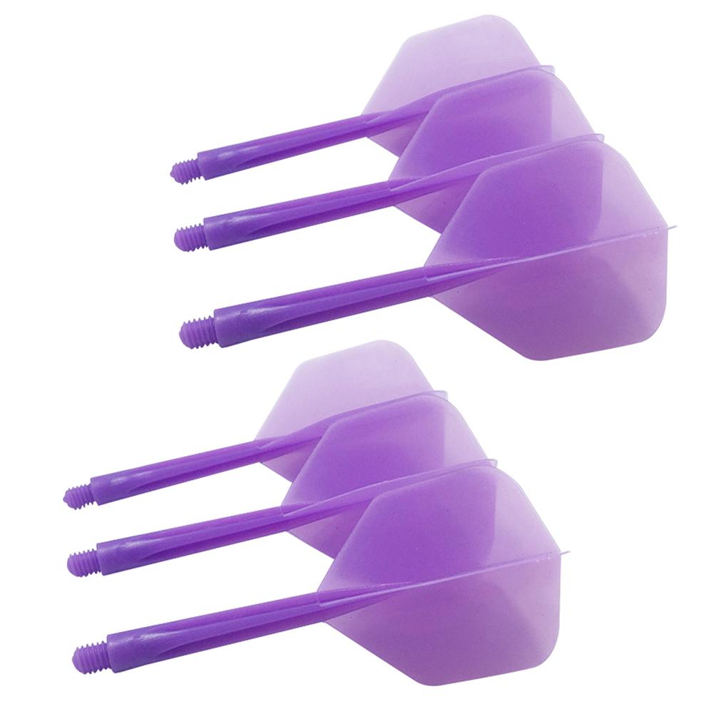 6Pcs Integrated Dart Shaft and Flights Standard Shape 2BA Screw In-one Dart Flight Anti-Fall Transparent Dart Accessories Kit