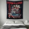 system of a down Wall Tapestry Aesthetic Wall Hanging Printed Fabric Blanket Decorative Tapestries for Bedroom Living Room Home Decor