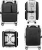 Expandable Carry-on Suitcase with Computer Compartment and External Vest Bag - Lightweight and Easy for Commuting.