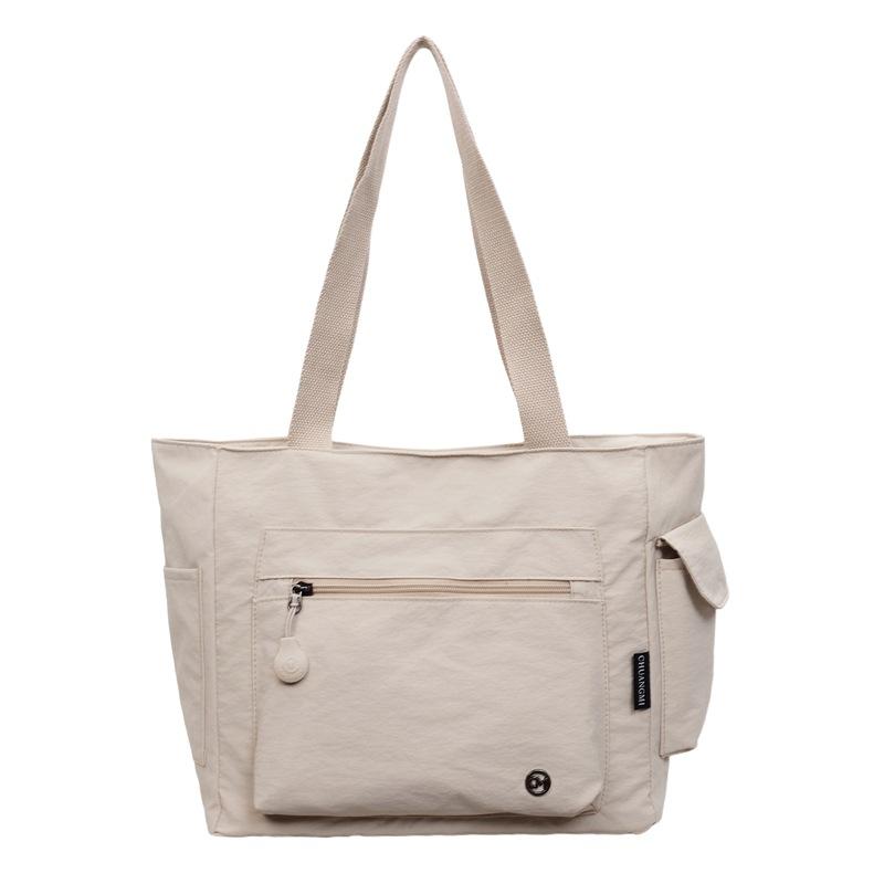 2025 new lazy style versatile literary class shoulder bag large capacity minimalist solid color casual commuting handbag