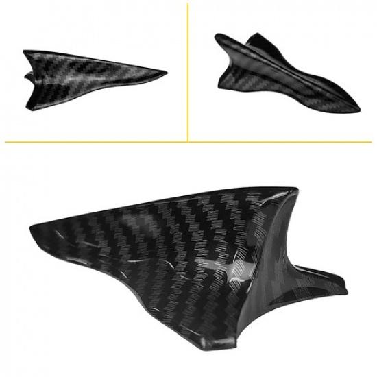 10X Shark Vortex Fin Diffuser Generator For Roof Car Spoiler Bumper Carbon Fiber