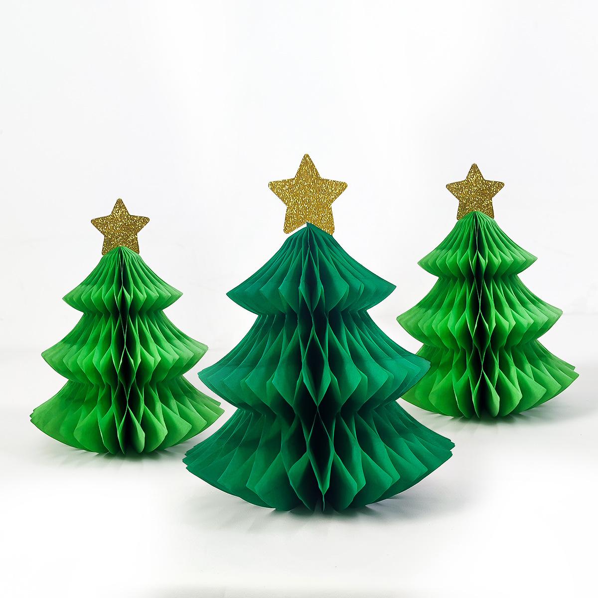 

Christmas Honeycomb Ball Decoration - Expandable Paper Pull Flowers for Xmas Tree Holiday Party Theme Festive Home Venue Layout Other