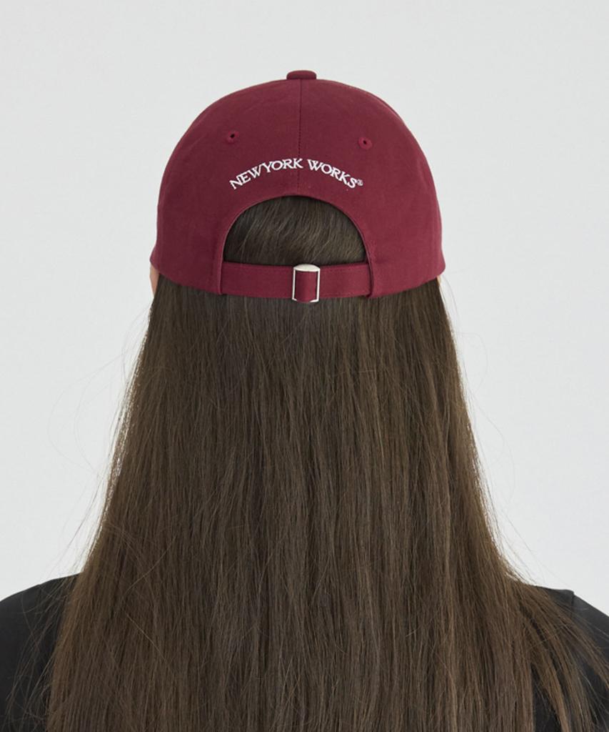 Nyuyogwogseu Mix Logo Ball Cap_ Burgundy