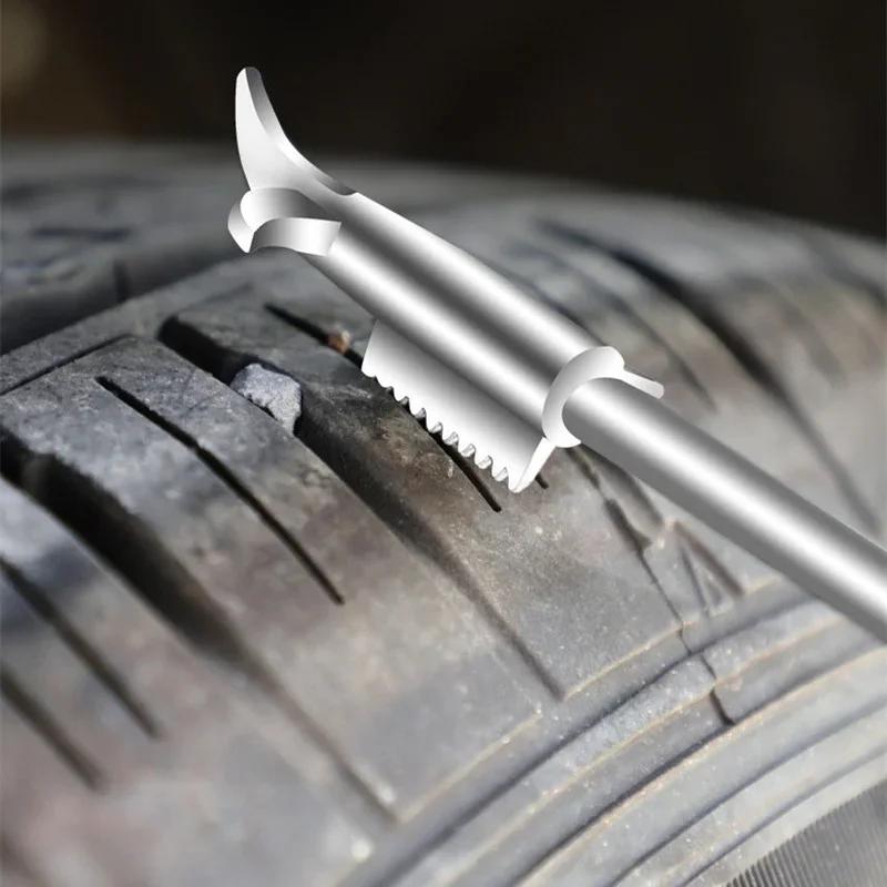 Car tire cleaning hook, hook and buckle, stone digging vehicle with multifunctional stone ditch for removing stones tool