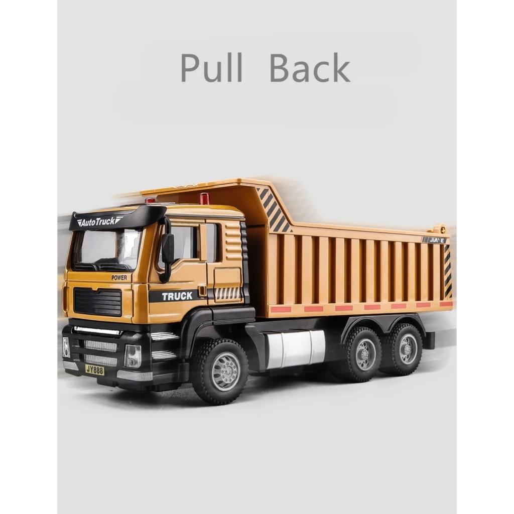 1/50 City Heavy Tipper Truck Model Diecasts Metal Toy Slag Coal Mine Transport Vehicles Car Model Sound and Light Childrens Gift