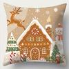 Christmas Gingerbread Hut Pillowcase Merry Christmas Decoration Sofa Cushion Suite Room Home Decoration New Year Gift