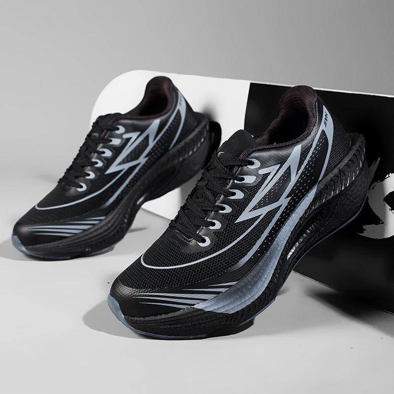 

Мужские спортивные кроссовки для бега Мужская удобная спортивная обувь Противоскользящие кроссовки для школьных спортивных соревнований Осенняя новая спортивная обувь 45 чёрный