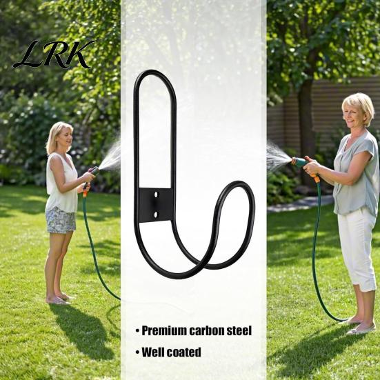 Garage Organization System Heavy Duty Garden Hose Holder, Wall Mount Iron Water Metal Hook Hanger, Multi-functional Organizer for Cables Mops