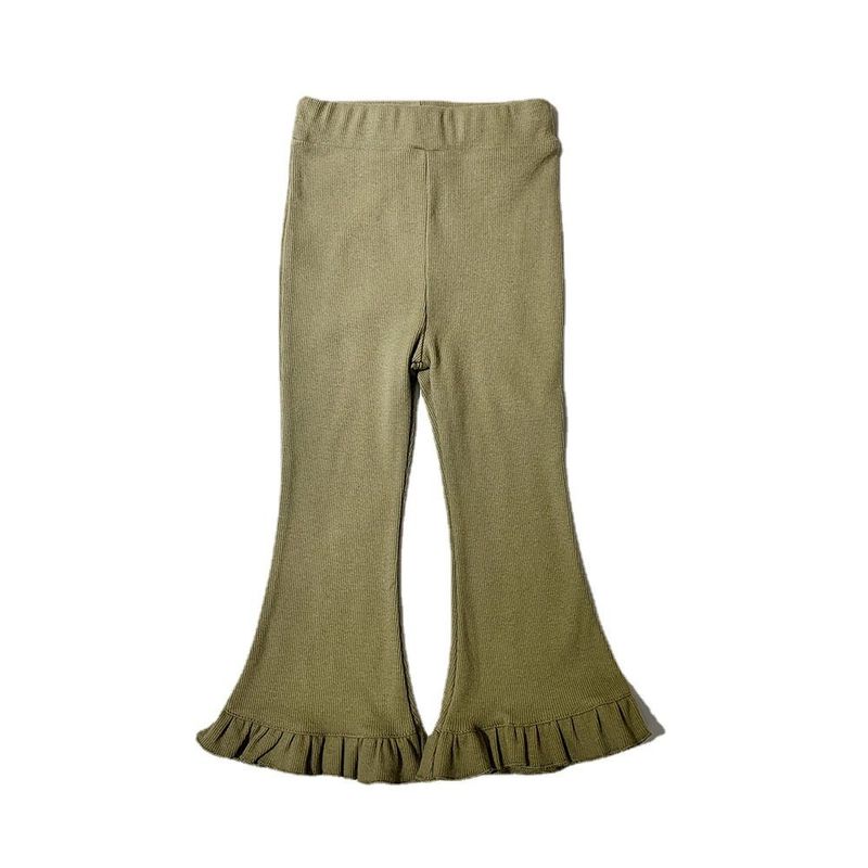 Stretch Cotton Vintage Bell-Bottom Pants All-Matching Base Children's Clothing