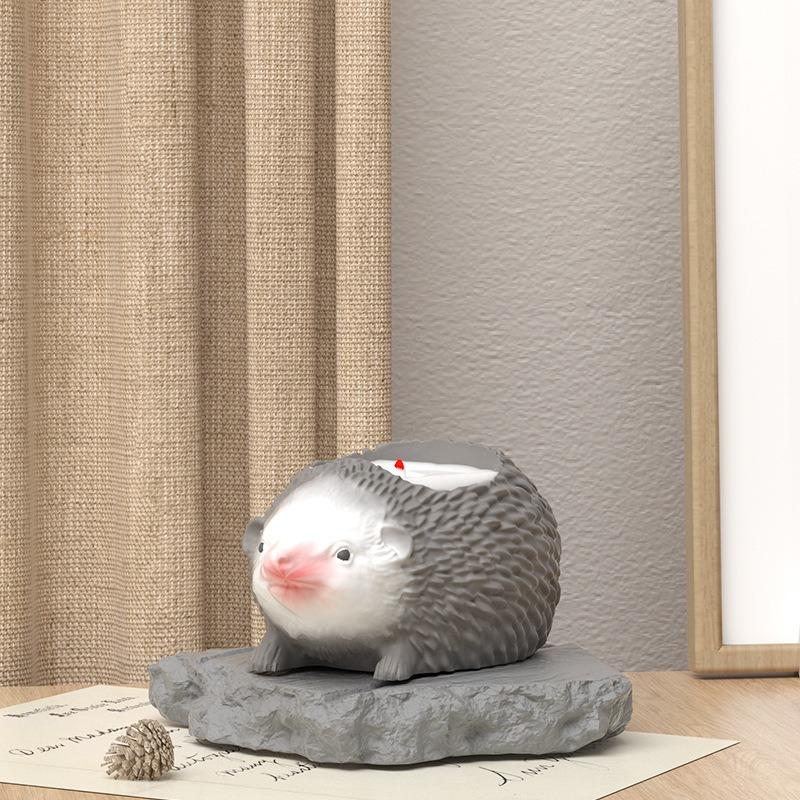 3D Hedgehog Candle Base Mold DIY Gypsum Dropper Ornament Mold Animal Silicone Mold