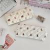 Fresh Flower Pattern Pen Case Large Capacity Stationery Storage Bag Lace Pencil Pouch  Girl Pen Bag