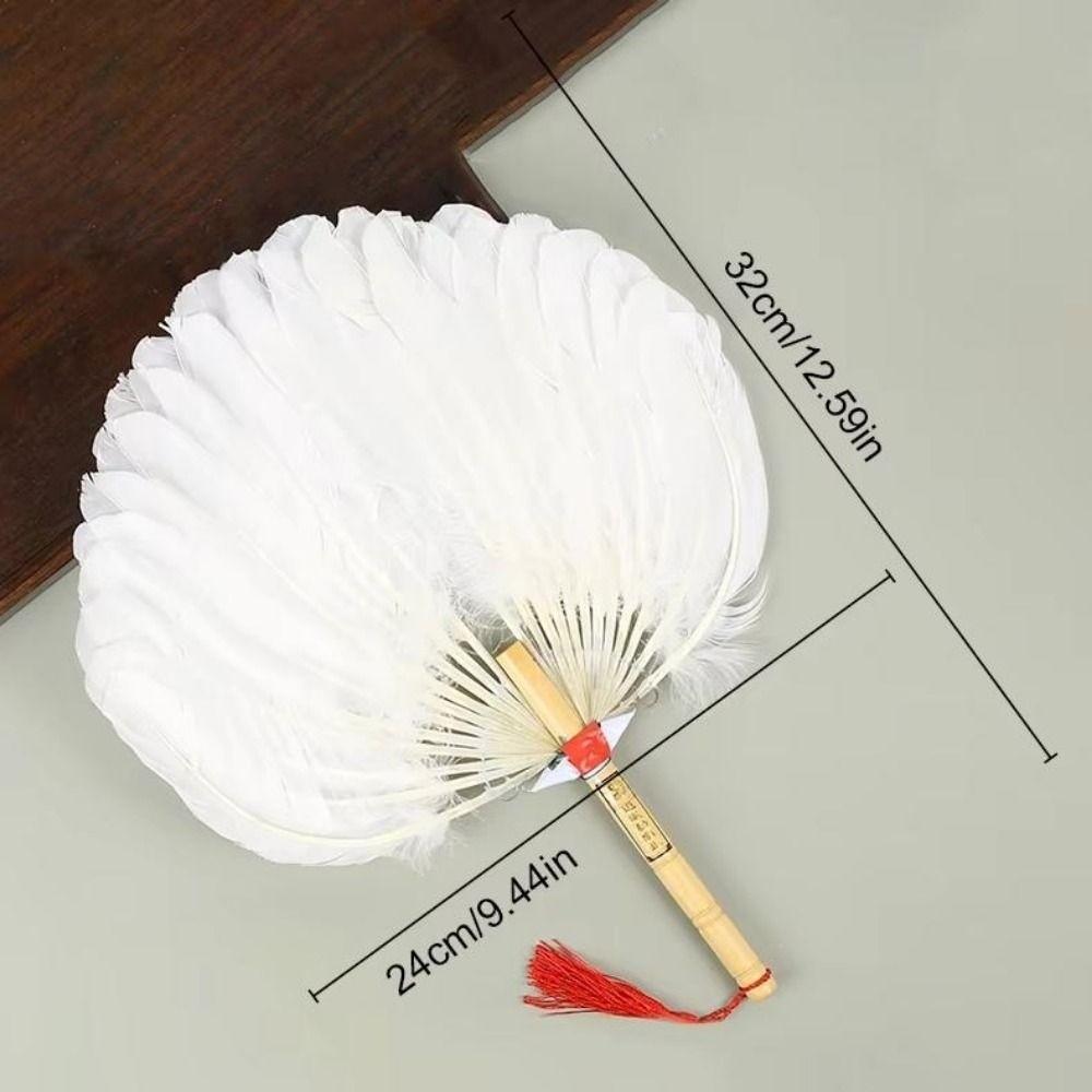 Multistyles Vintage Feather Fan Handmade Goose Feather Fan Drama Stage Performance Party Supplies
