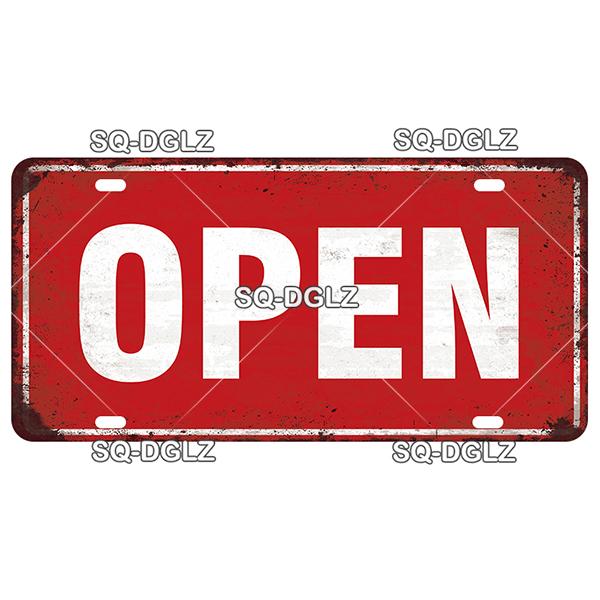 SQ-DGLZ Warning Beware Of License Plate WIFI Tin Sign State Wall Decoration Metal Sign Home Decor Painting Plaques Art Poster