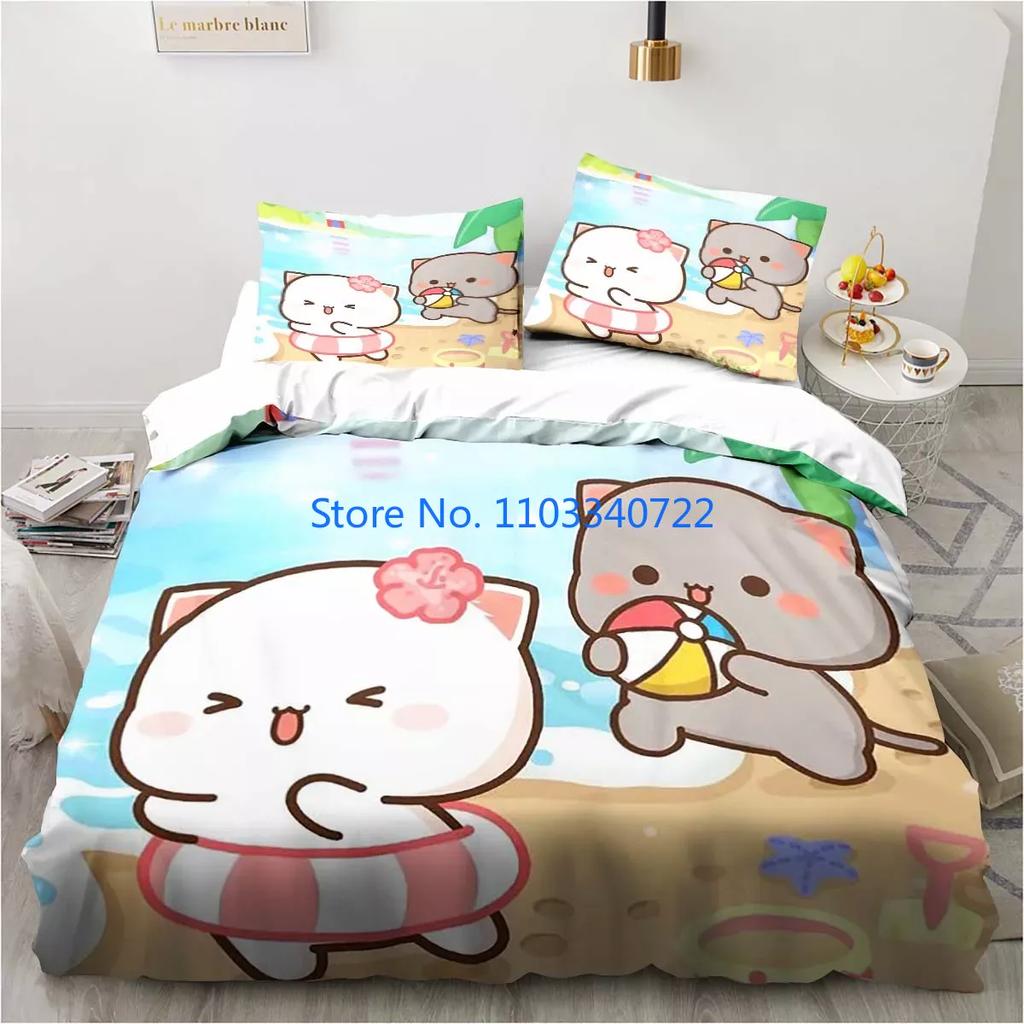 Bubu Dudu Cartoon Cute Bear Kawaii  Duvet Cover Set 3D Print Comforter Cover Bedclothes for Boy Girl Bedding Sets Bedroom Decor