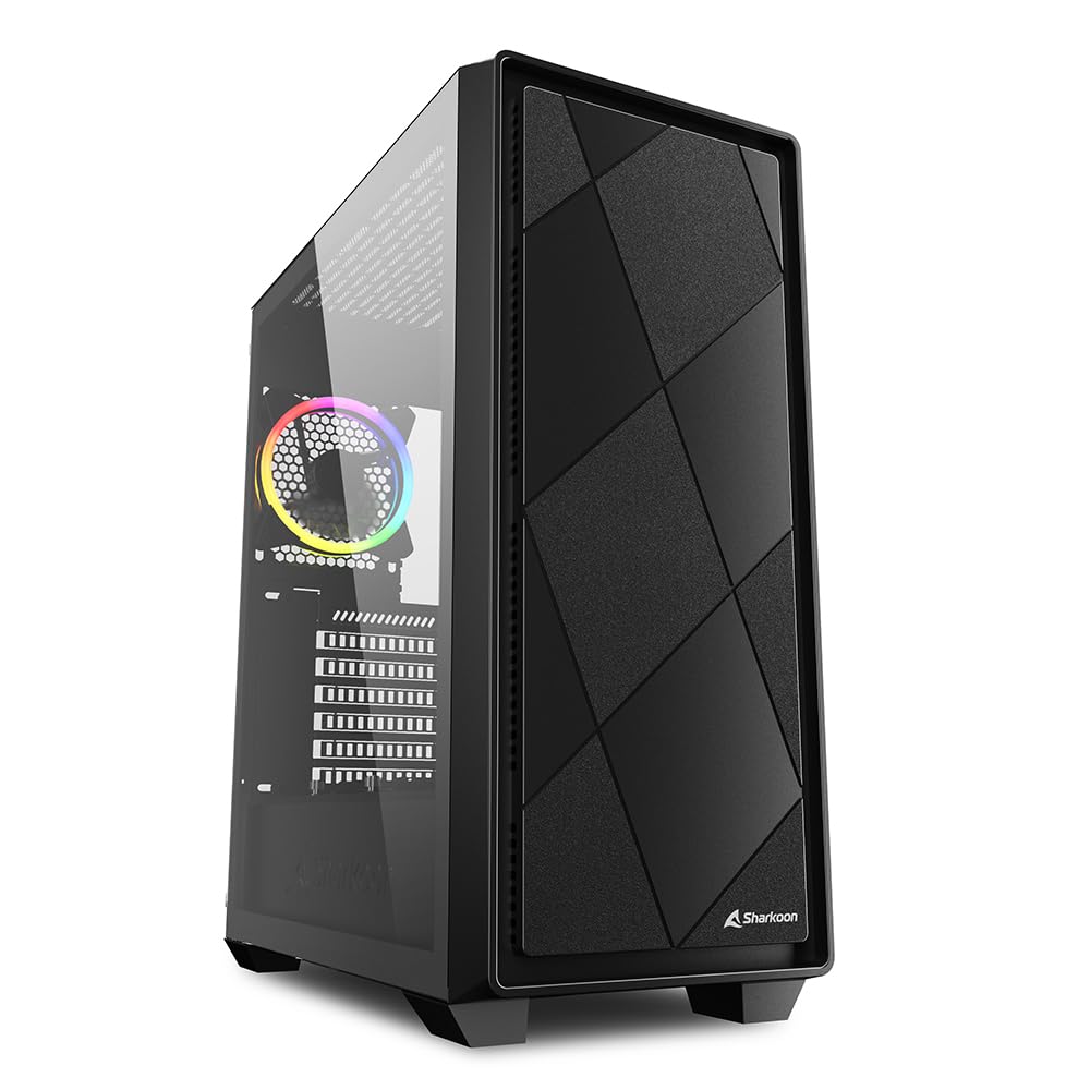 

Корпус для ПК Sharkoon Mid Tower VS8 RGB Black Checkered Flag Стиль передньої панелі Сумісність із стандартами ATXMicro ATXMini-ITX Оснащено 2 120-мм вентиляторами1